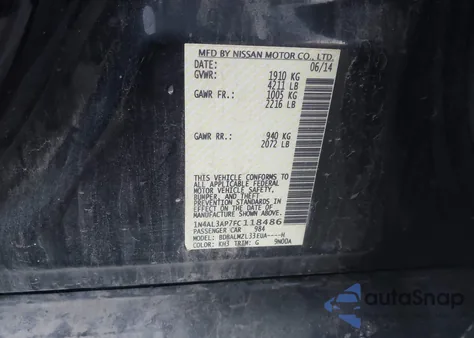 2015 Nissan Altima 2.5 Sv from USA, damaged, VIN 1N4AL3AP7FC118486